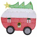 Utensilio Camper with Tree Lighted Indoor Outdoor Holiday Decoration, Red & White UT3943907